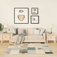 vidaXL Sidobord 2 st 40x40x39 cm massivt furuträ