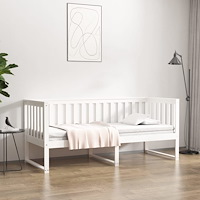 vidaXL Dagbädd utan madrass vit 80x200 cm massiv furu