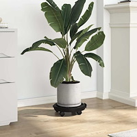 vidaXL Blomvagnar med hjul 2 st diameter 30 cm svart 170 kg
