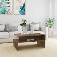 vidaXL Soffbord rökfärgad ek 90x60x42,5 cm konstruerat trä