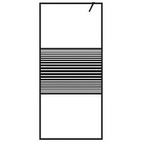 vidaXL Duschvägg svart 90x195 cm klart ESG-glas