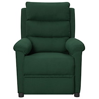 vidaXL Elektrisk reclinerfåtölj mörkgrön tyg