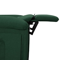 vidaXL Elektrisk reclinerfåtölj mörkgrön tyg