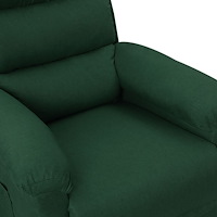 vidaXL Elektrisk reclinerfåtölj mörkgrön tyg