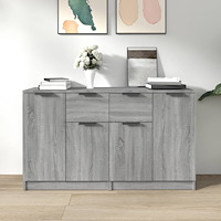 vidaXL Skänk 2 delar grå sonoma 60x30x70 cm konstruerat trä