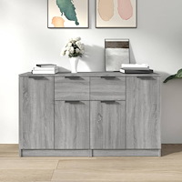 vidaXL Skänk 2 delar grå sonoma 60x30x70 cm konstruerat trä