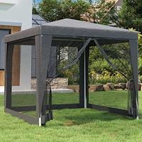 vidaXL Partytält med 4 sidoväggar i nät 2,5x2,5 m HDPE antracit