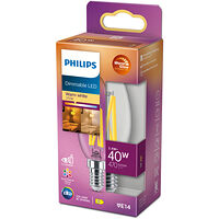 Philips LED E14 Kron 3,4W (40W) Klar Dim WarmGlow 470