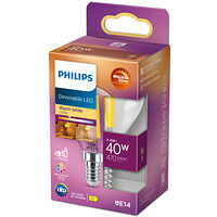 Philips LED E14 Klot 3,4W (40W) Klar Dim WarmGlow 470