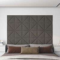 vidaXL Väggpaneler 12 st mörkgrå 30x30 cm sammet 0,54 m²