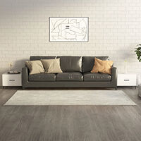 vidaXL Soffbord med metallben 2 st vit 50x50x40 cm