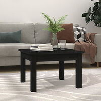 vidaXL Soffbord svart 45x45x30 cm massiv furu