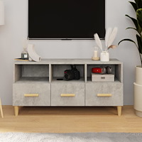 vidaXL Tv-bänk betonggrå 102x36x50 cm konstruerat trä
