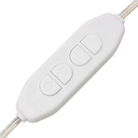 vidaXL Sminkbord med LED rökfärgad ek 86,5x35x136 cm