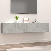 vidaXL TV-skåp 2 st betonggrå 80x30x30 cm konstruerat trä