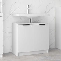 vidaXL Badrumsskåp vit 64,5x33,5x59 cm konstruerat trä