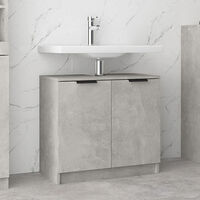 vidaXL Badrumsskåp betonggrå 64,5x33,5x59 cm konstruerat trä