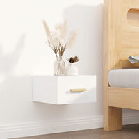 vidaXL Väggmonterat sängbord vit 35x35x20 cm