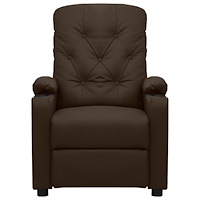 vidaXL Elektronisk reclinerfåtölj brun konstläder