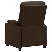 vidaXL Elektronisk reclinerfåtölj brun konstläder