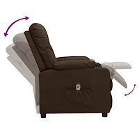 vidaXL Elektronisk reclinerfåtölj brun konstläder