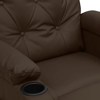 vidaXL Elektronisk reclinerfåtölj brun konstläder