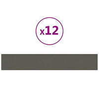 vidaXL Väggpaneler 12 st mörkgrå 90x15 cm sammet 1,62 m²