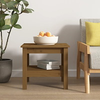 vidaXL Soffbord honungsbrun 45x45x40 cm massiv furu