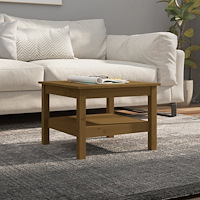 vidaXL Soffbord honungsbrun 55x55x40 cm massiv furu