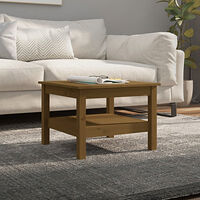 vidaXL Soffbord honungsbrun 55x55x40 cm massiv furu