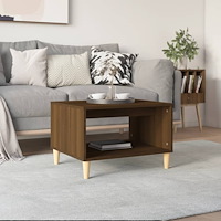 vidaXL Soffbord brun ek 60x50x40 cm konstruerat trä