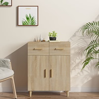 vidaXL Skänk sonoma-ek 69,5x34x89 cm konstruerat trä