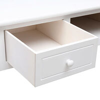 vidaXL Skrivbord vit 108x45x76 cm massivt kejsarträ