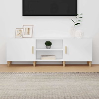 vidaXL Tv-bänk vit 150x30x50 cm konstruerat trä