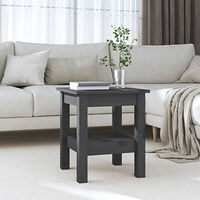 vidaXL Soffbord grå 35x35x40 cm massiv furu