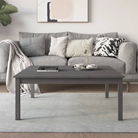 vidaXL Soffbord grå 100x100x40 cm massiv furu