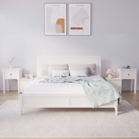 vidaXL Sängbord 2 st vit 79,5x38x65,5 cm massiv furu