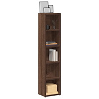 vidaXL CD-hyllor 2 st brun ek 21x16x93,5 cm konstruerat trä