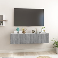 vidaXL Hängande tv-skåp 2 st 60x30x30 cm konstruerat trä