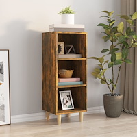 vidaXL Skänk rökfärgad ek 34,5x32,5x90 cm konstruerat trä