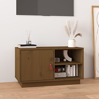 vidaXL Tv-bänk honungsbrun 70x34x40 cm massiv furu