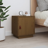 vidaXL Sängbord honungsbrun 40x34x45 cm massiv furu