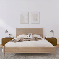 vidaXL Sängbord 2 st honungsbrun 40x34x35 cm massiv furu