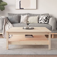 vidaXL Soffbord 100x100x40 cm massivt trä furu