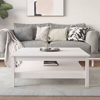 vidaXL Soffbord vit 100x100x40 cm massivt furu