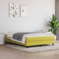 vidaXL Sängram utan madrass grön 140x200 cm tyg