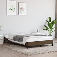 vidaXL Sängram utan madrass mörkbrun 120x200 cm tyg