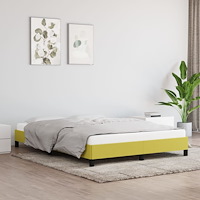 vidaXL Sängram utan madrass grön 140x200 cm tyg