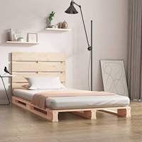 vidaXL Sängram utan madrass 90x200 cm massiv furu