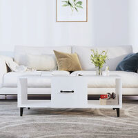 vidaXL Soffbord vit 102x50x40 cm konstruerat trä